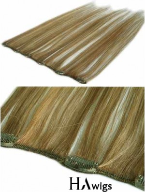 Amazing Blonde Straight Remy Human Hair Clip In Hair Extensions