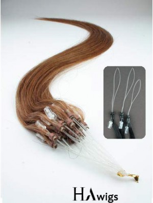 Discount Auburn Straight Micro Loop Ring Hair Extensions