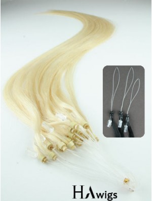 Perfect Blonde Straight Micro Loop Ring Hair Extensions