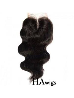 High Quality Black Long Wavy Lace Closures