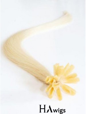 Blonde Straight Ideal Nail/U Tip Hair Extensions