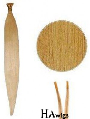 Blonde Straight Stick/I Tip Hair Extensions