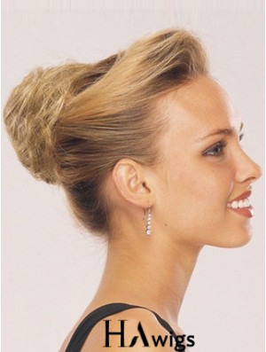 Blonde Red Wraparound Ponytail