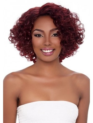 Curly Wigs For African American Women With Capless Curly Style Red Color