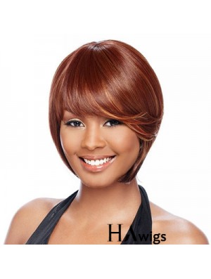 Short Auburn Straight Bobs Best African American Wigs