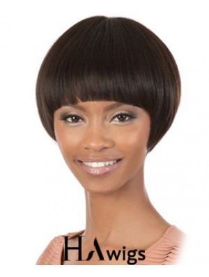 Short Brown Straight Bobs Cheapest African American Wigs