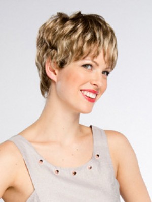 Short Wavy Monofilament Layered 8 inch Online Synthetic Wigs