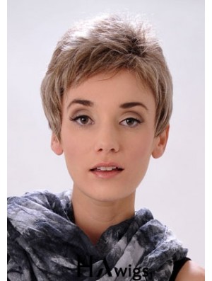 Cropped Boycuts Straight Blonde Gorgeous Synthetic Wigs