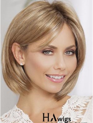 Bobs Blonde Straight Chin Length 10 inch Modern Medium Wigs