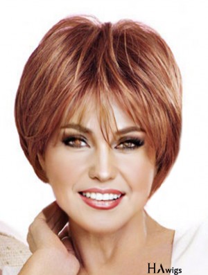 Great Red Short Straight Boycuts Lace Front Wigs