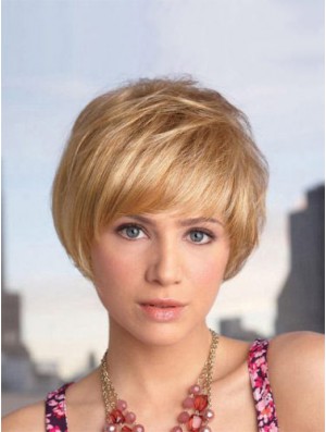 Capless Short Straight Blonde Designed Bob Wigs