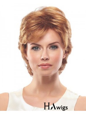 Wavy Layered Short Exquisite Auburn Synthetic Wigs