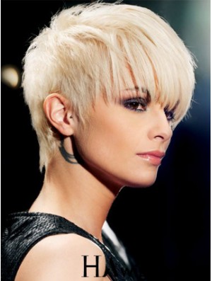 The Wig Store Plattinum Color Capless Short Length Boycuts