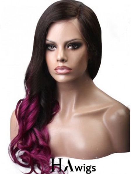 Long Wavy Without Bangs Full Lace 24 inch Hairstyles Black Women Wigs