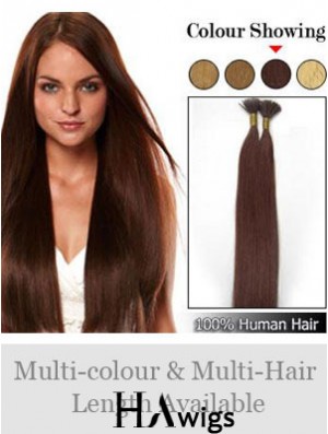 Auburn Straight Stick/I Tip Hair Extensions