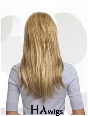 Cheap Blonde Straight Remy Human Hair Clip In Hair Extensions