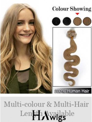 Stylish Blonde Wavy Micro Loop Ring Hair Extensions