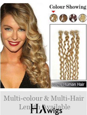 Hairstyles Brown Curly Micro Loop Ring Hair Extensions