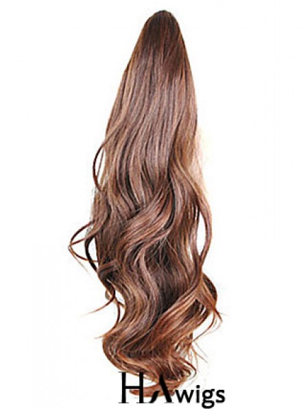 Style Wavy Brown Ponytails